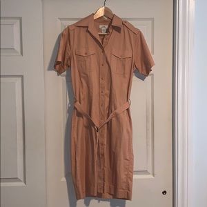 Peach Button Down Dress